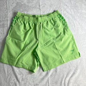 Gymshark Sport Stripe 7” Short A1A9T Men's Size Medium Bali Green NWOT
